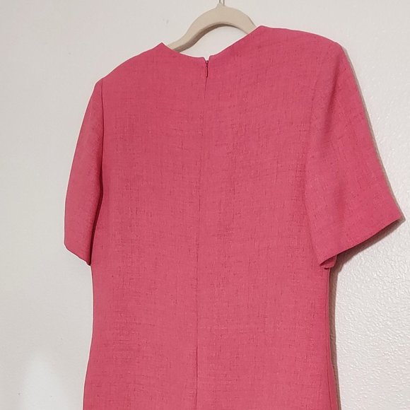 Vintage Henry Lee Short Sleeve Midi Sheath Dress Size 10 - Picture 4 of 9